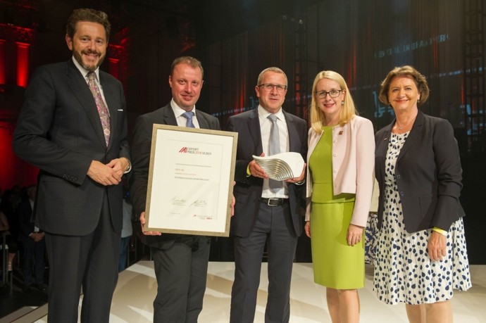 FACC überzeugt die hochkarätige Fachjury in der Kategorie Gewerbe und Handwerk und ging als Silber-Gewinner beim Österreichischen Exportpreis 2018 hervor.